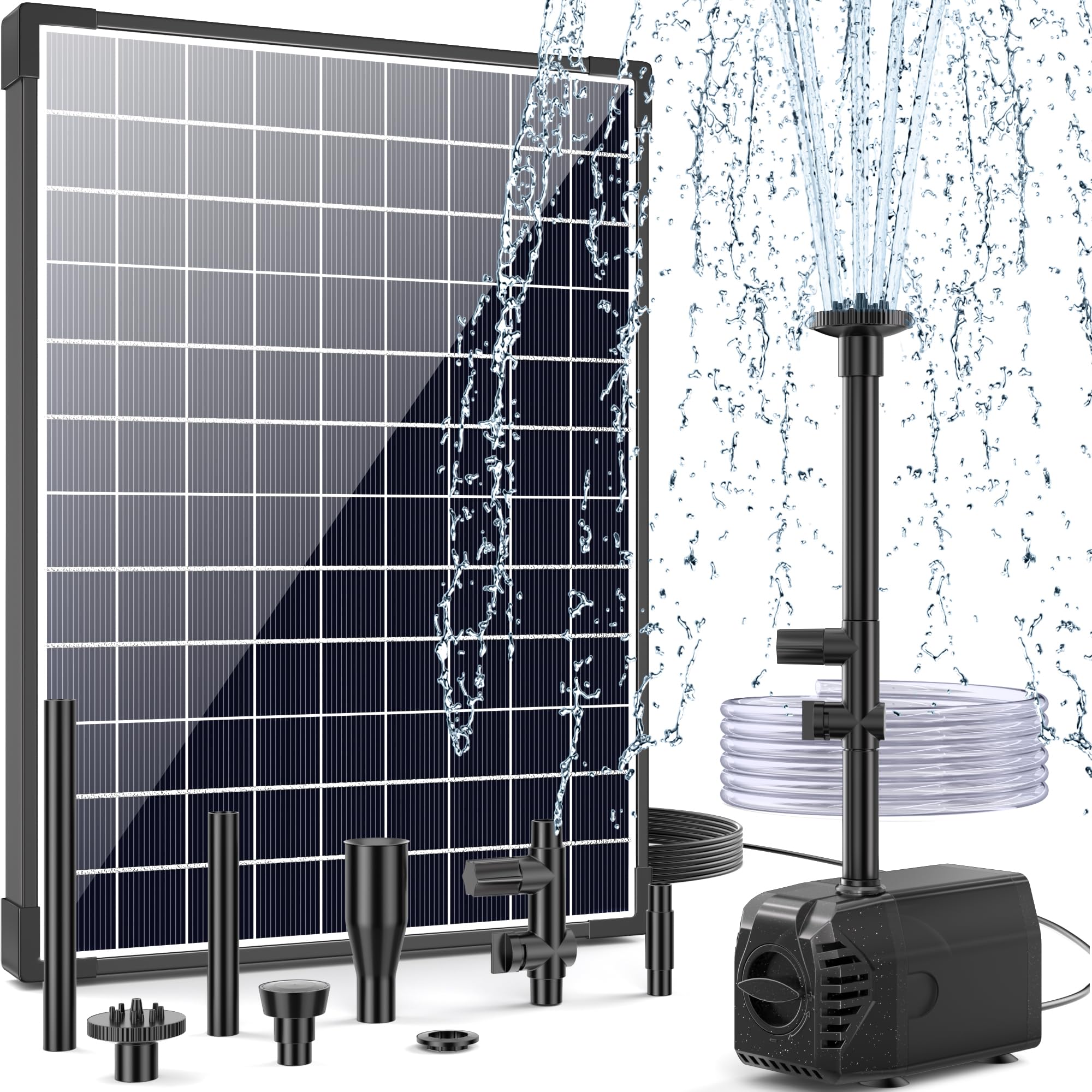 POPOSOAP front view of panel and pump showing compact solar setup and reliable daytime operation