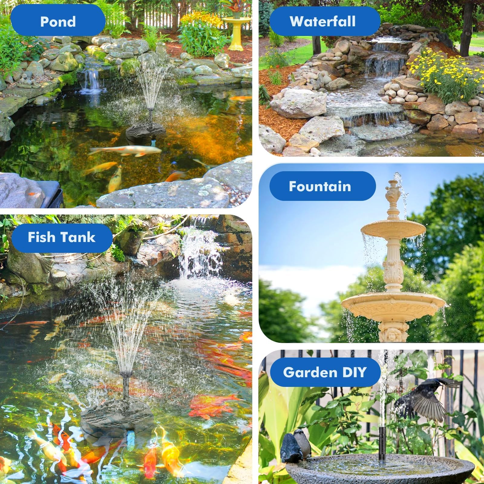 POPOSOAP installed in a garden pond showing circulating water and improved movement for healthier habitat