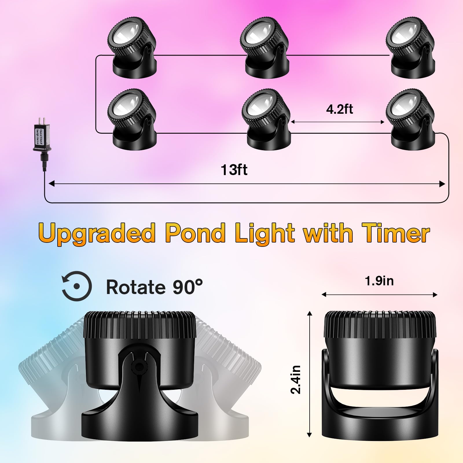 POPOSOAP lighting a pool waterfall to accent landscape features