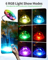 POPOSOAP remote control close-up for easy light and flow adjustments