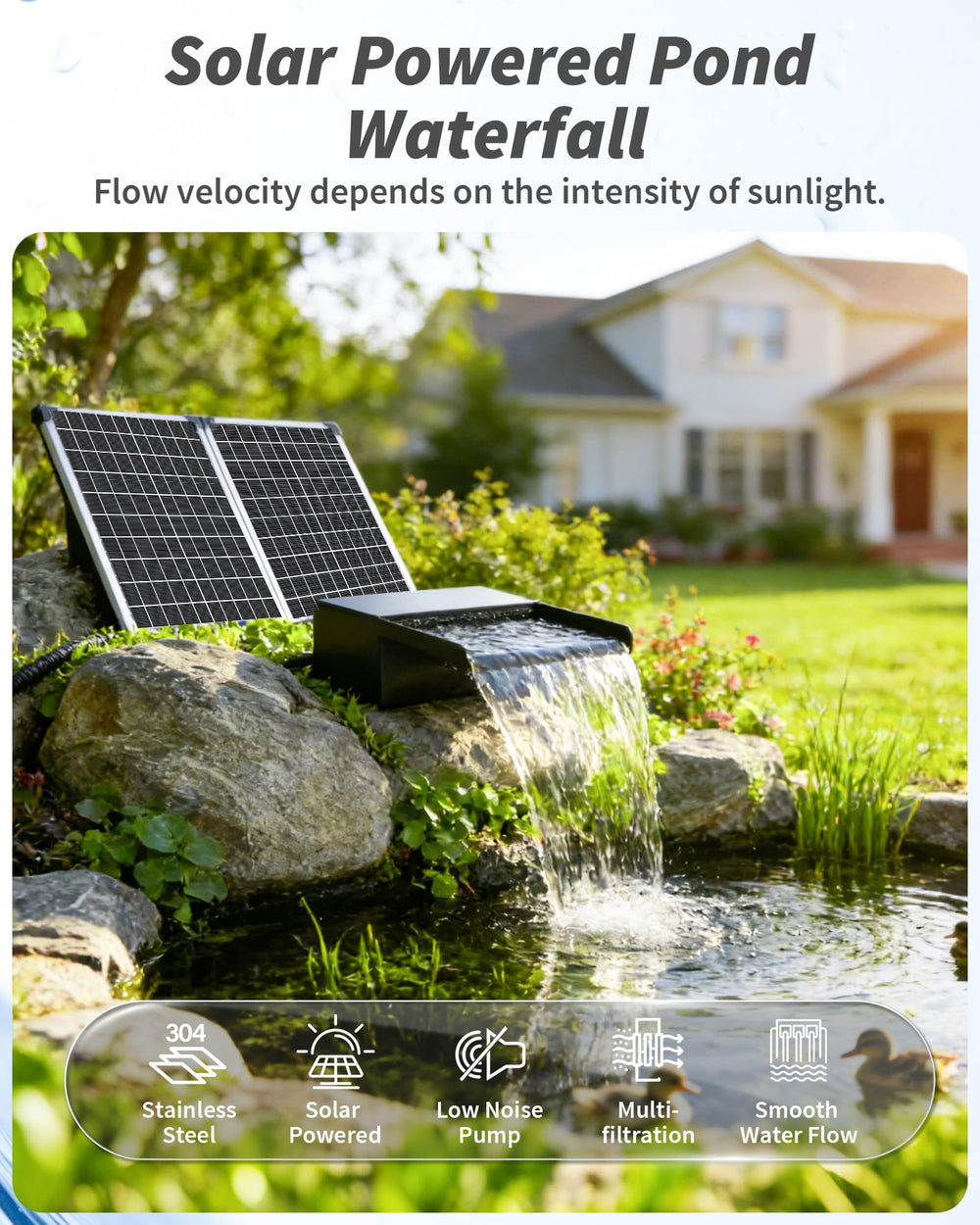POPOSOAP folded 55W solar panel angled for sun to maximize energy benefit