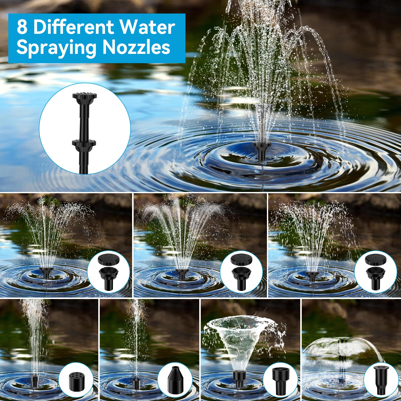 POPOSOAP various spray patterns demonstrating visual variety and calm sound