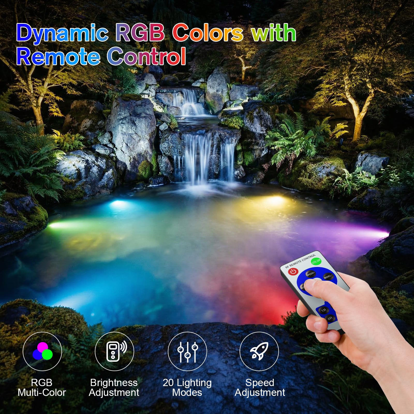 POPOSOAP underwater installed in fountain emphasizing bright color