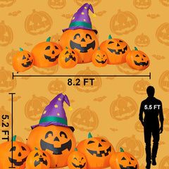 Poptrend close-up of pumpkin faces and witch hats benefit: cheerful visible details