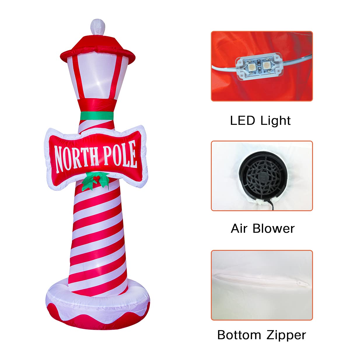 Poptrend lighthouse lit at night with LEDs boosting curb appeal