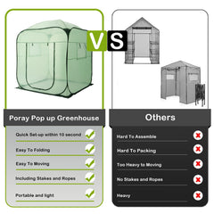 porayhut double-layer PE mesh window for ventilation control