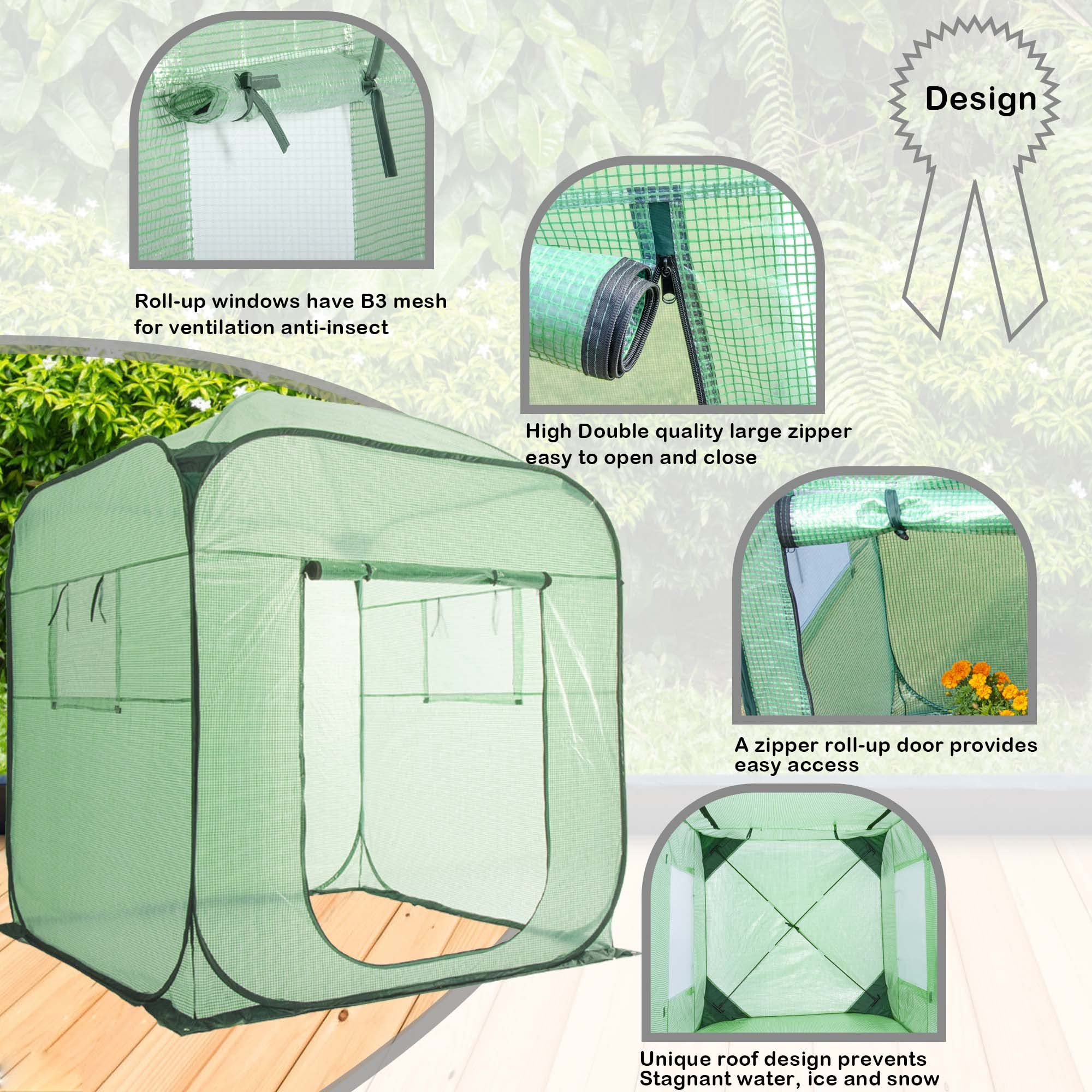 porayhut folded flat for compact storage and easy transport