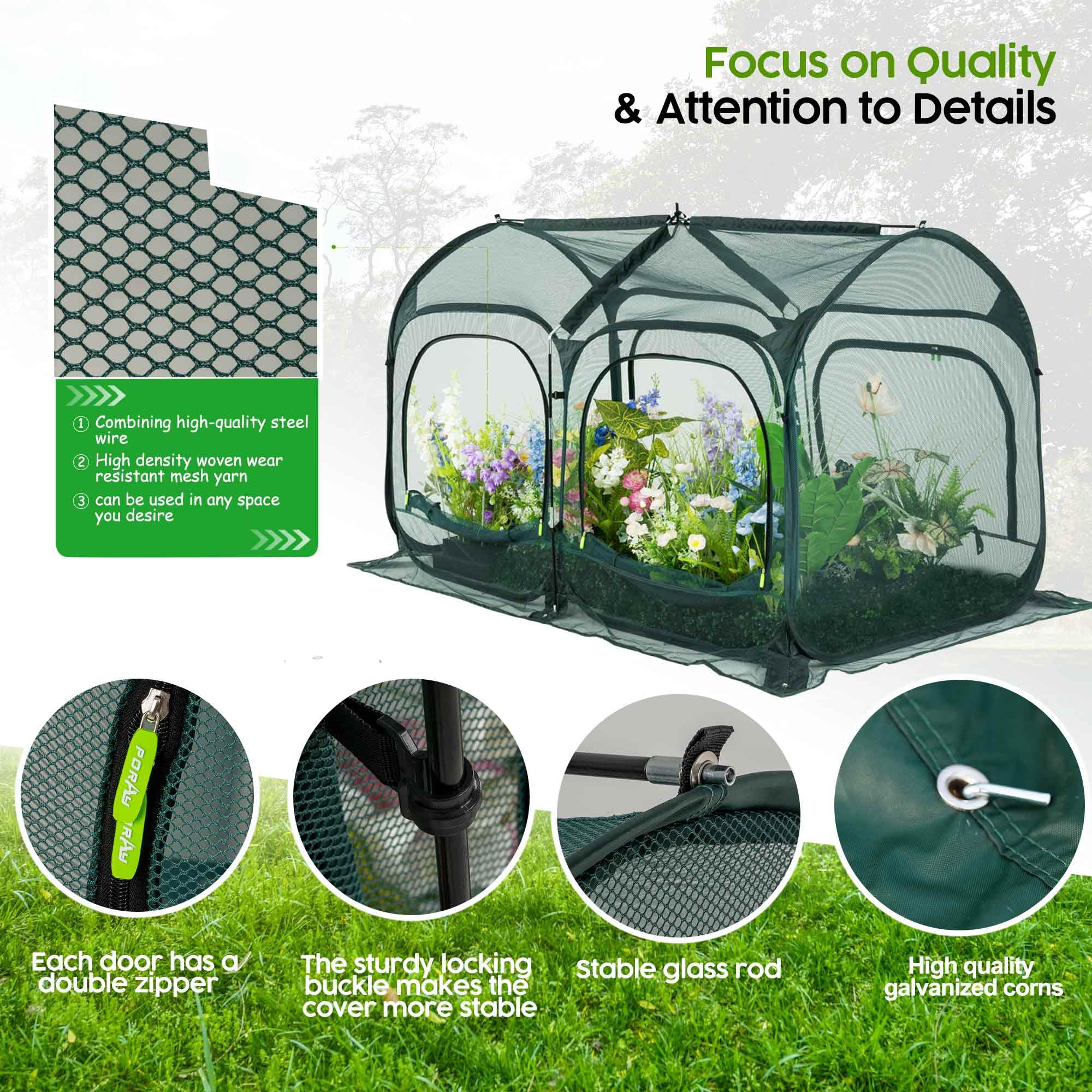 porayhut folded in carry bag for compact transport convenience