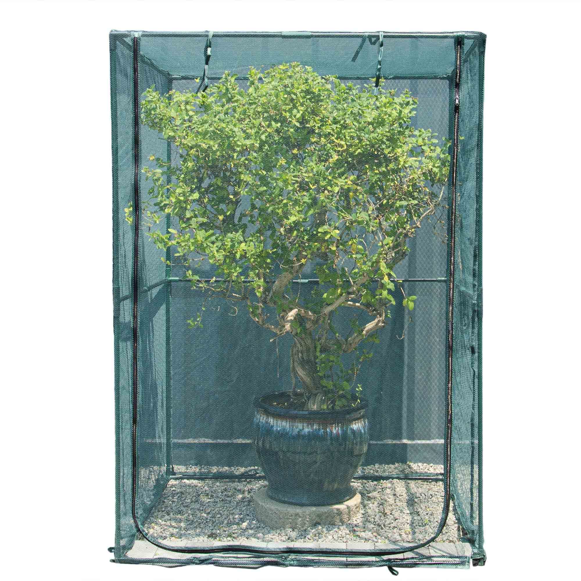 porayhut front view of cage showing full coverage and easy access benefit