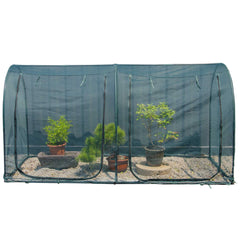 porayhut front view tunnel crop cage showing full garden protection and easy installation