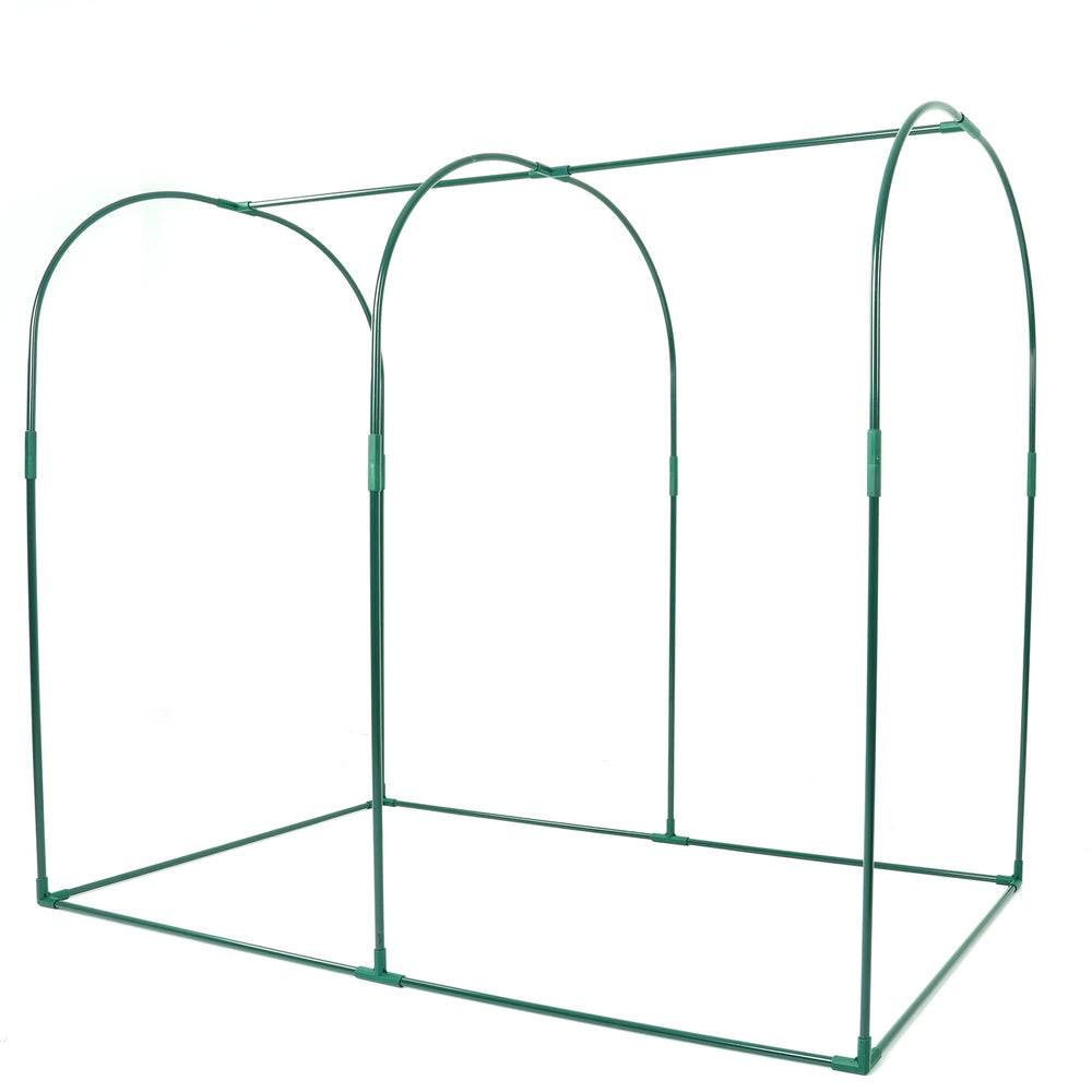 porayhut garden lifestyle setup showing cage protecting vegetables in bed