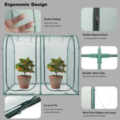 porayhut open door access with double zipper for easy pruning and harvesting