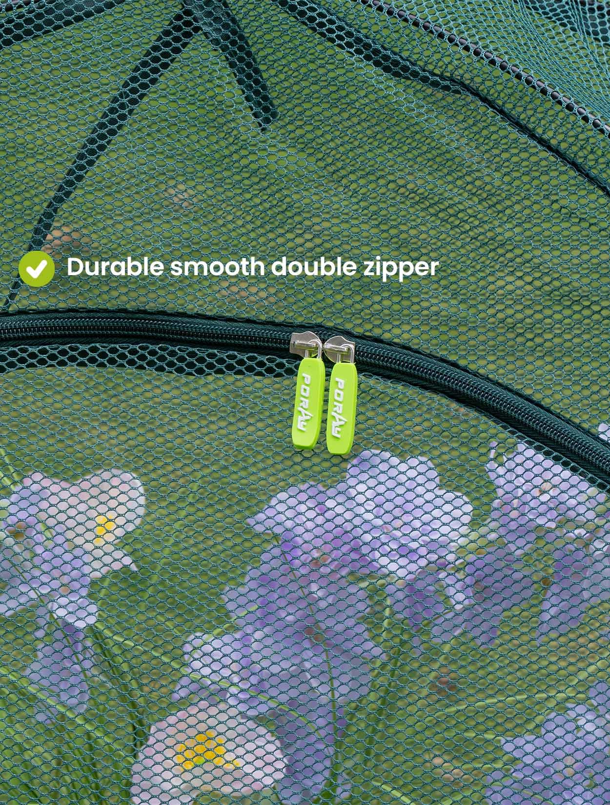 porayhut side visibility and ventilation shows breathable 210D polyester walls