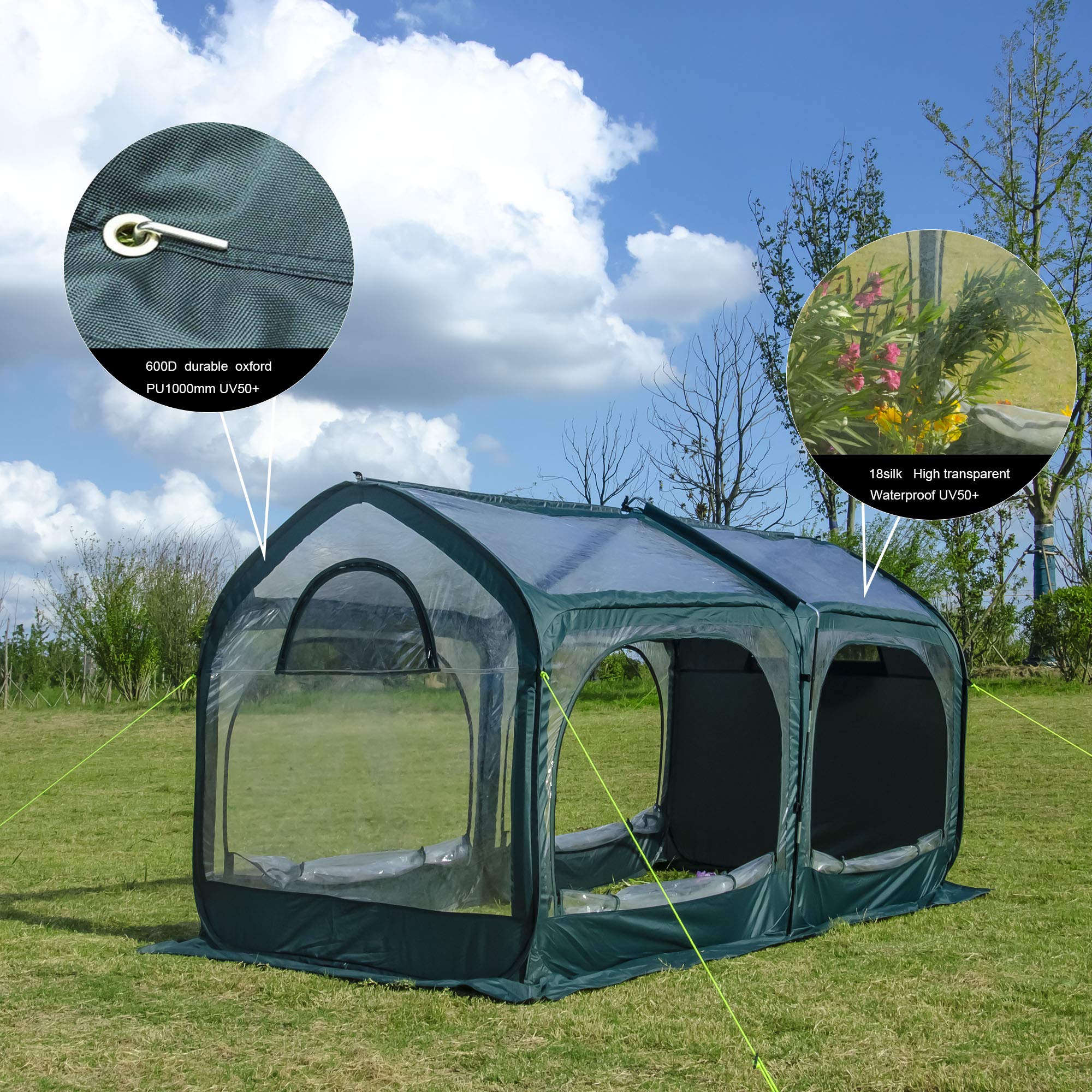 porayhut size comparison with person to show spacious capacity