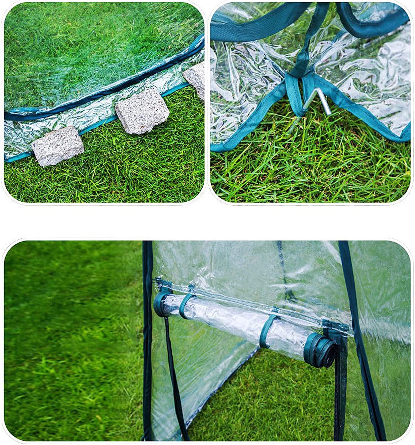 porayhut steel hoop frame detail offering sturdy quick assembly