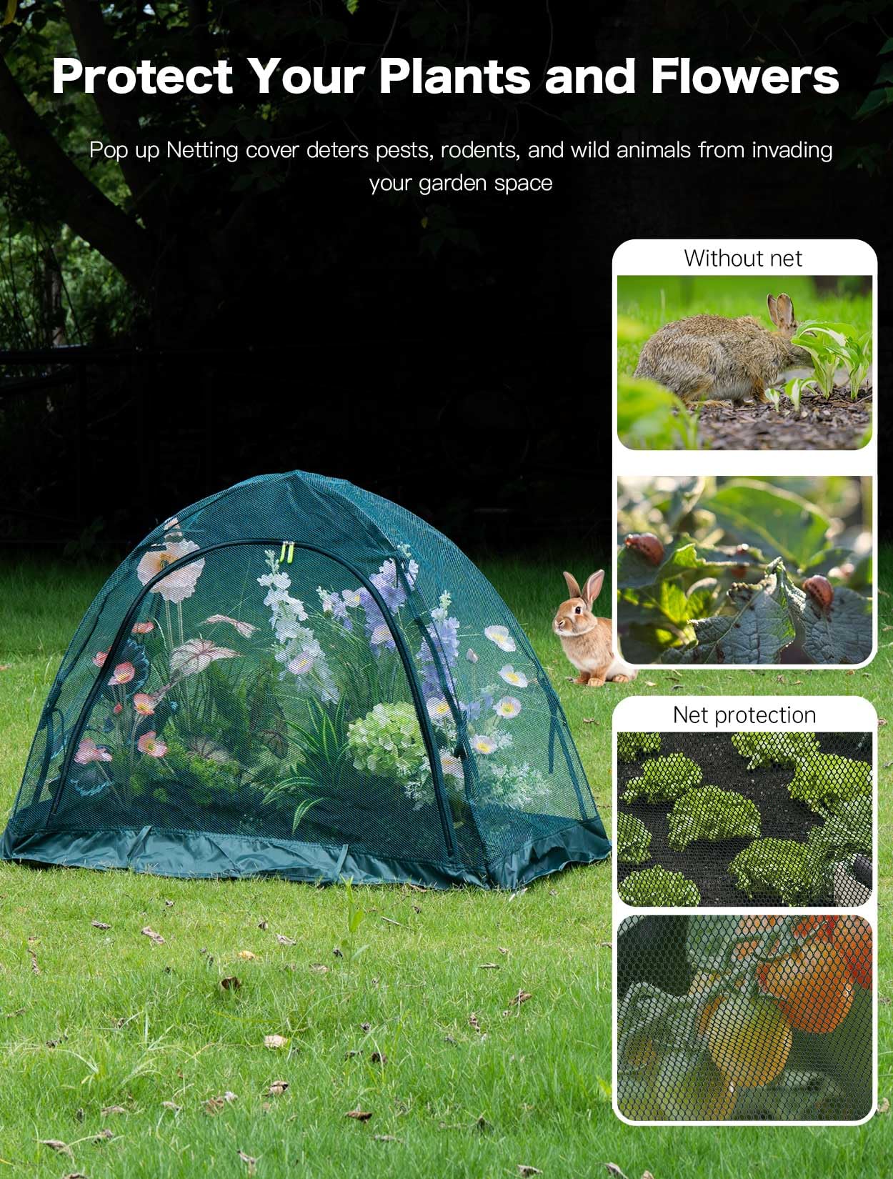 porayhut top zipper access detail enabling easy feeding and care