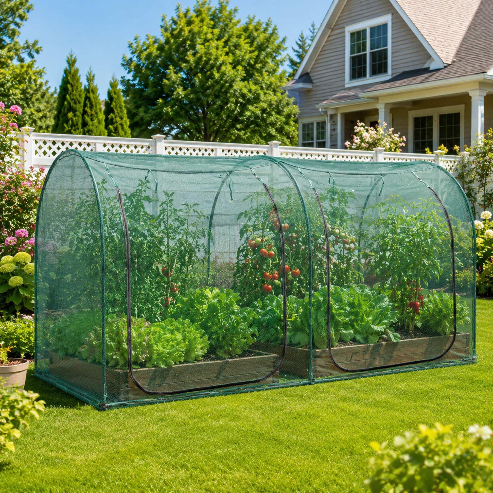 porayhut top zipper open for easy access and hassle-free harvesting