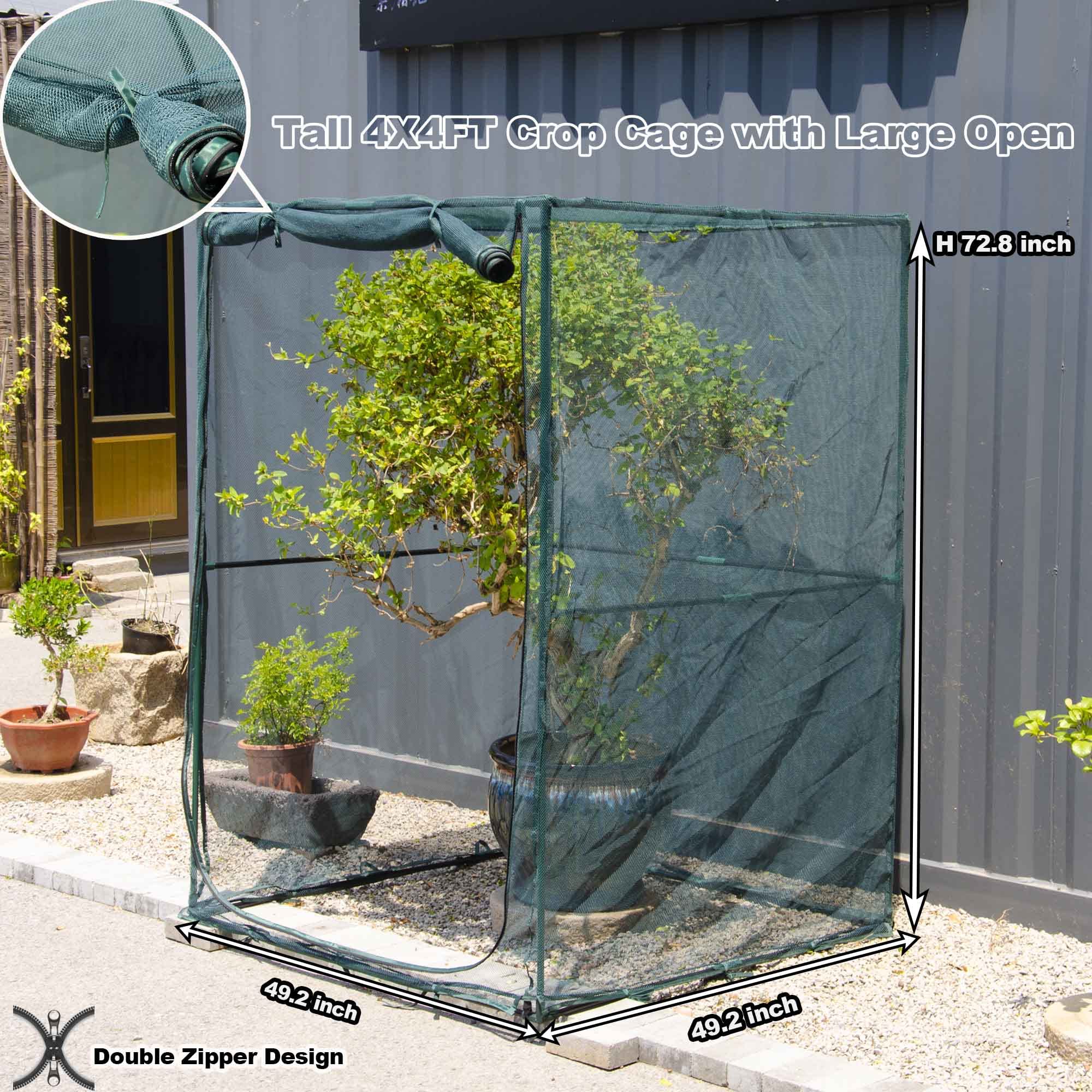 porayhut open double-zip door demonstrating quick harvesting and care benefit
