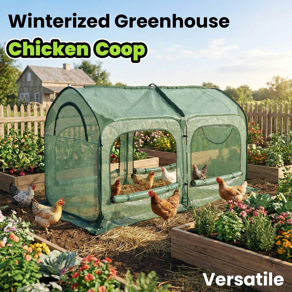 porayhut zipper roll door open showing easy plant access benefit