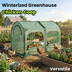 porayhut zipper roll door open showing easy plant access benefit
