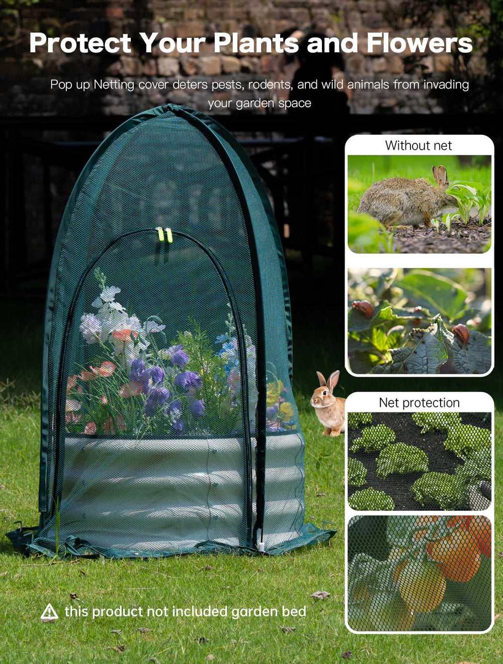 porayhut top zipper access for easy feeding and pet removal