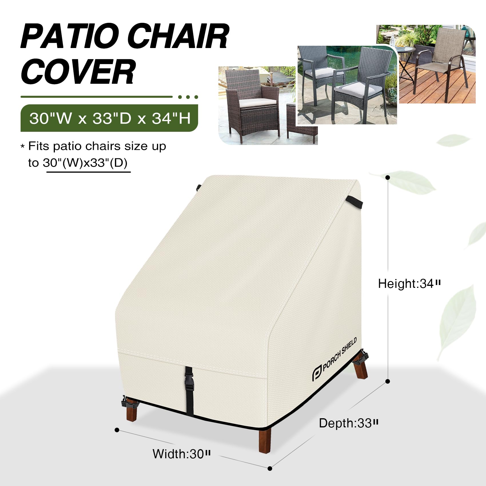 Porch Shield close-up of 600D polyester texture with waterproof coating, fade resistant