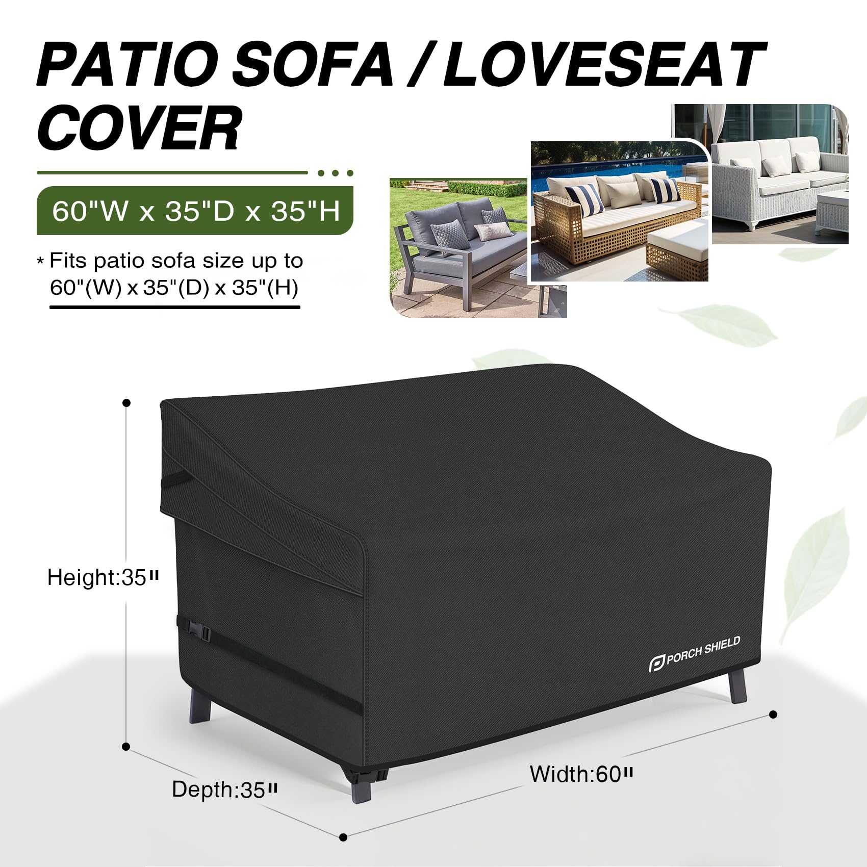 Porch Shield close-up of 600D fabric texture showing durable waterproof finish