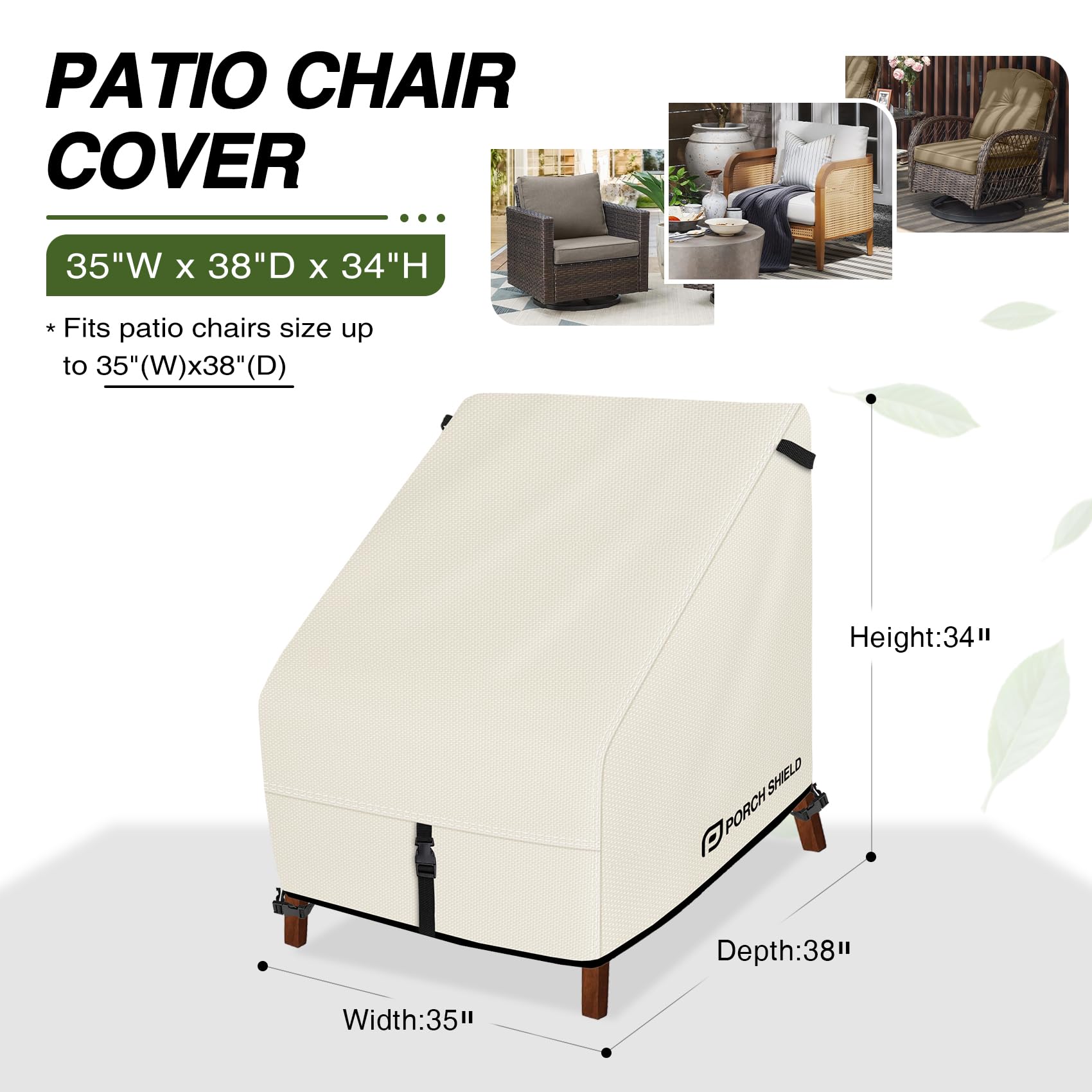 Porch Shield close-up of double-stitched seam and 600D polyester for long-lasting durability