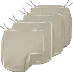 Porch Shield front view set of four beige covers showing neat fit and protection