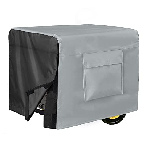 Porch Shield front view showing full generator coverage and weather protection