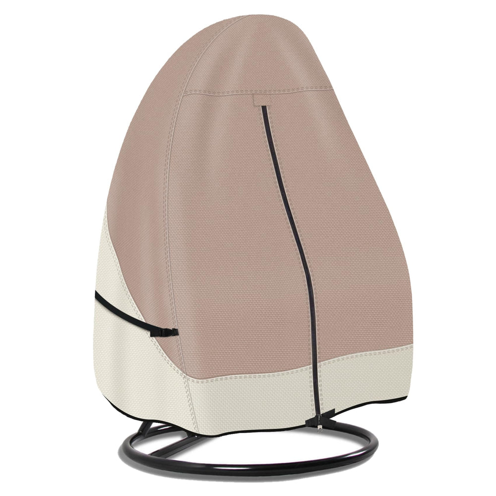 Porch Shield front view cover fitted on hanging egg chair protects from rain