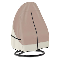 Porch Shield front view cover fitted on hanging egg chair protects from rain