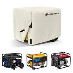 Porch Shield front view showing full generator coverage and protection