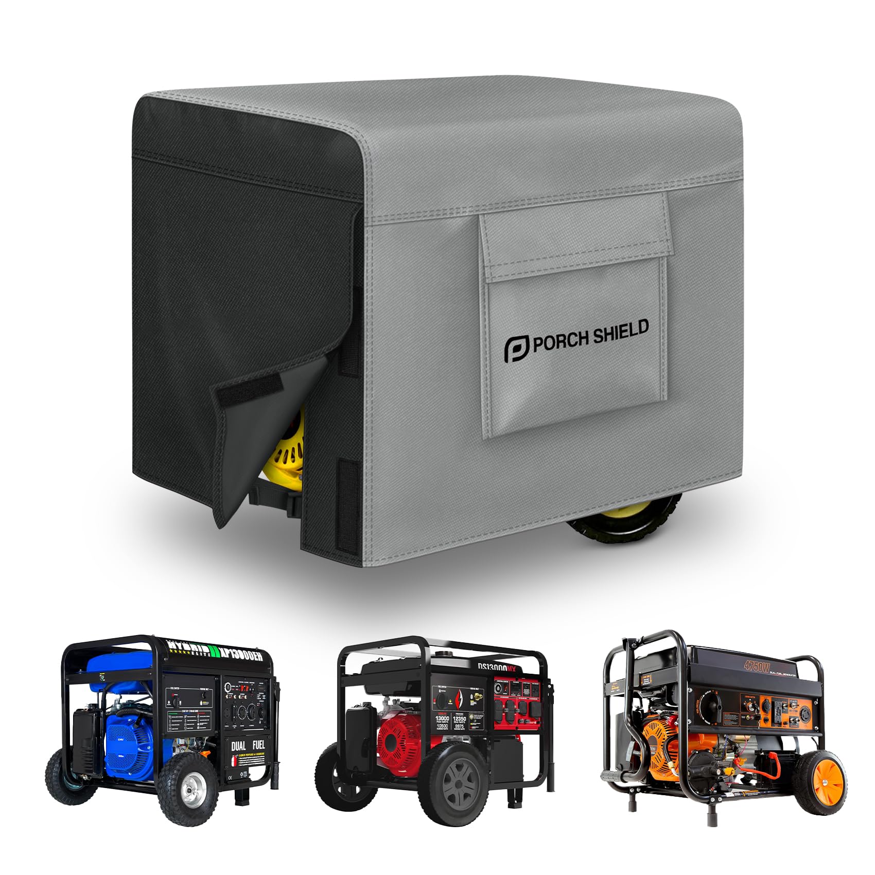 Porch Shield front view showing full generator protection and weather resistance
