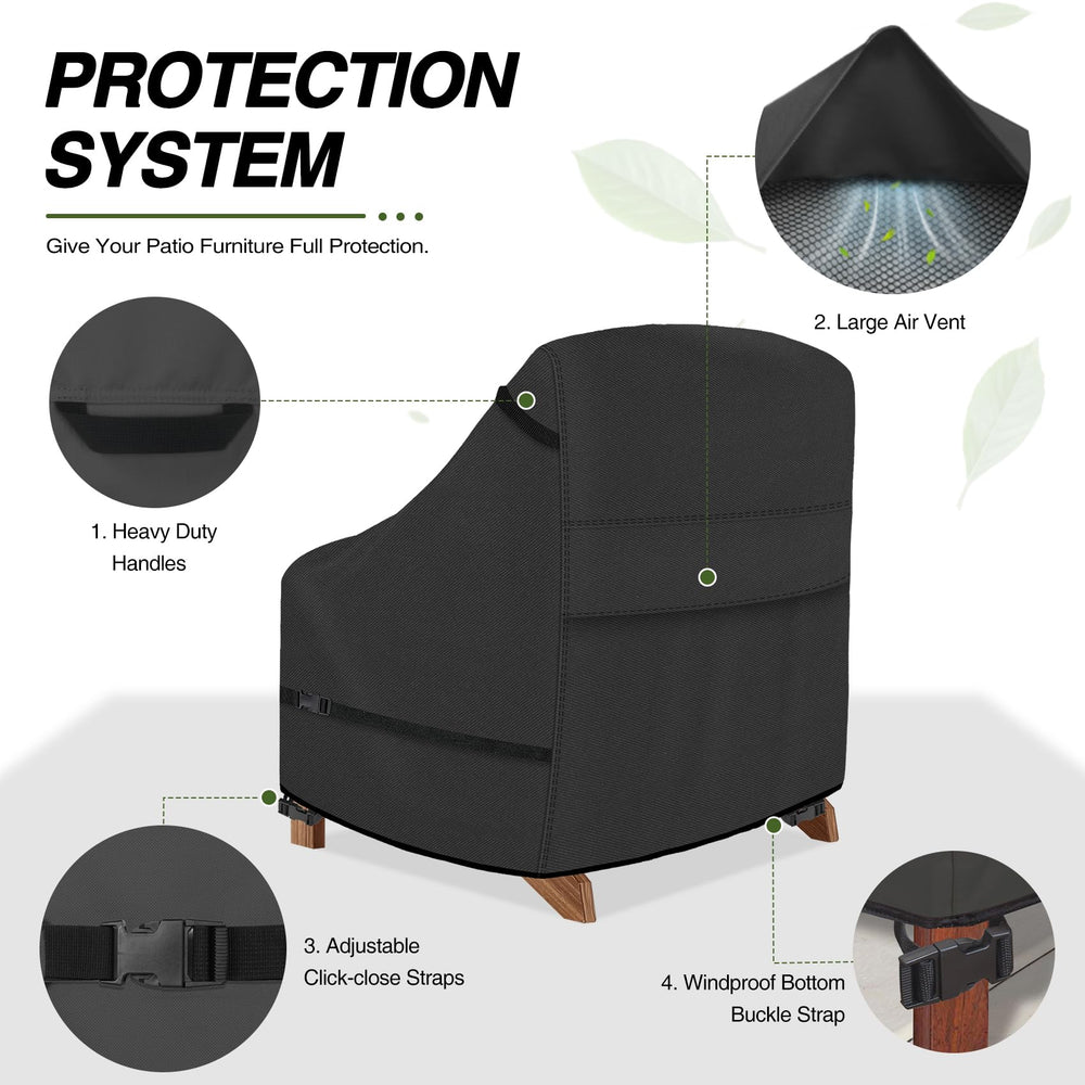 Porch Shield adjustable buckle strap fastening tightly to prevent wind uplift