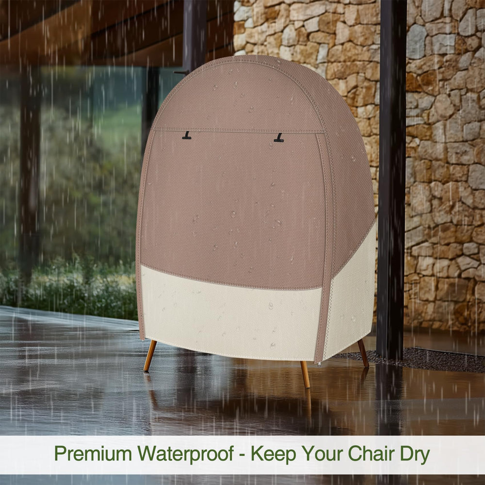Porch Shield next to measuring tape showing fit for 42x36x56 inch chairs