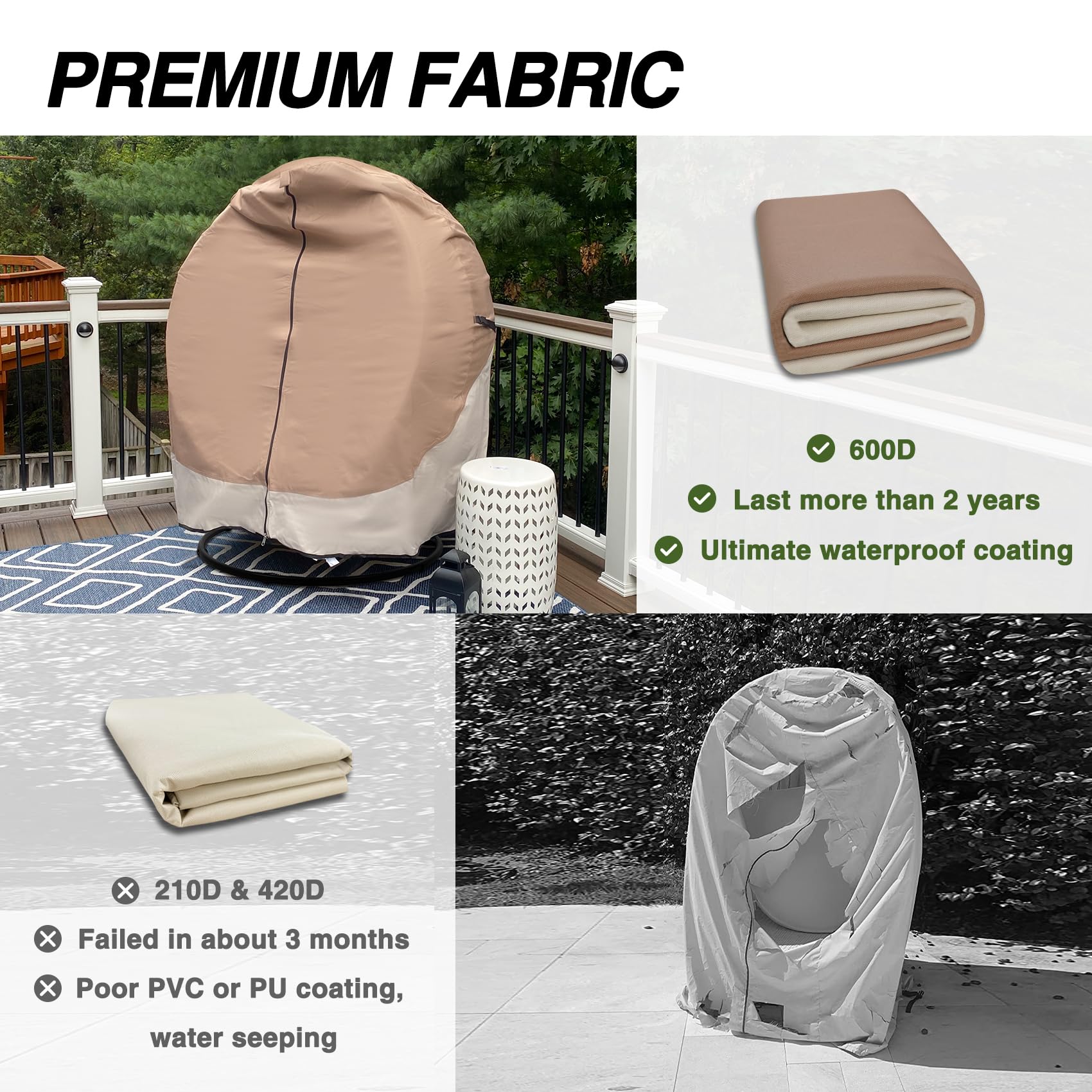 Porch Shield heavy-duty hang loop making installation quick and one-person friendly