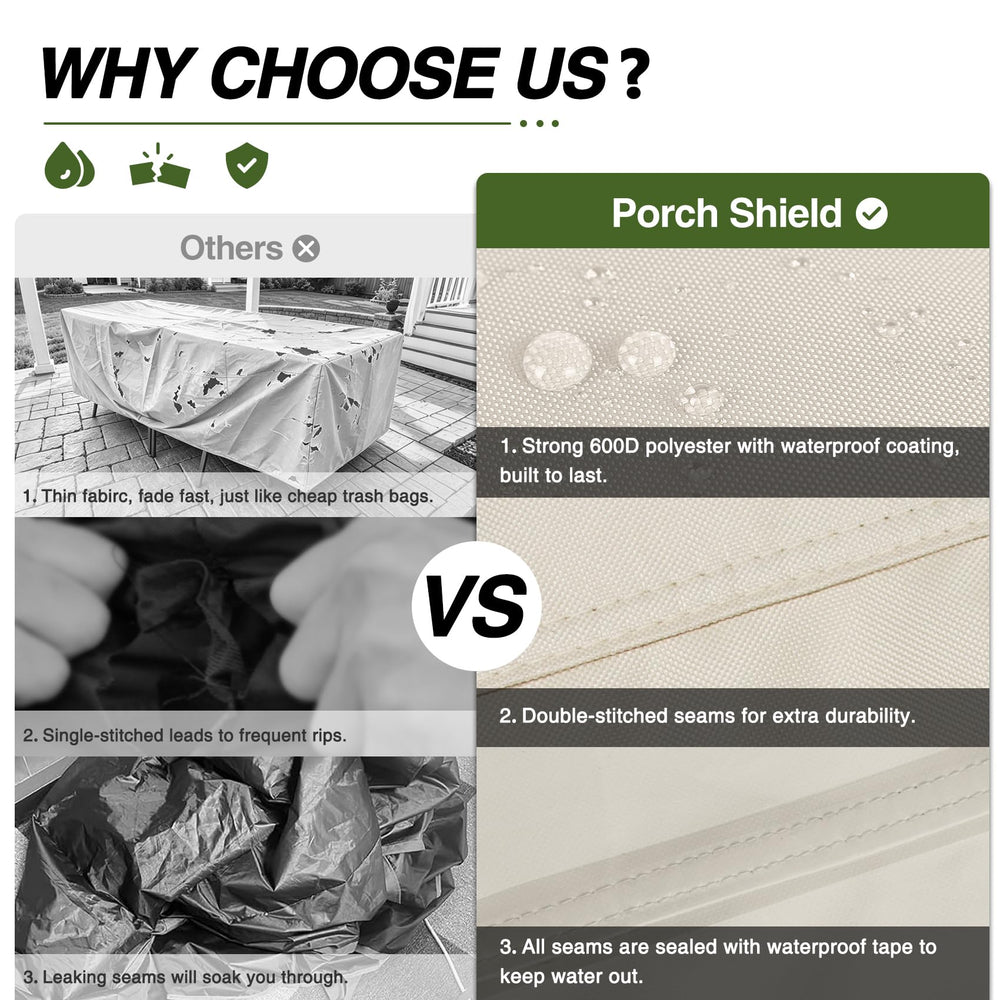 Porch Shield vent detail reducing condensation under cover for furniture preservation