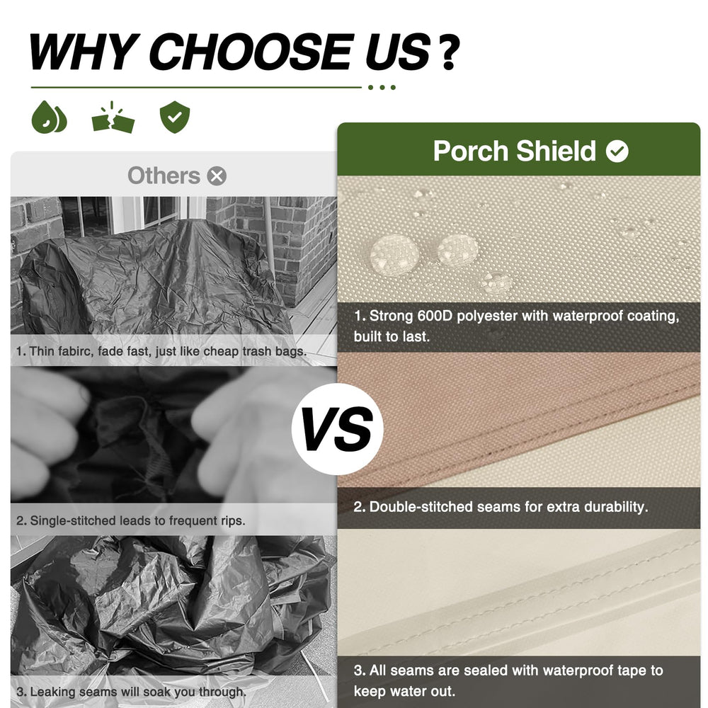 Porch Shield zipper and hook-and-loop detail for fast access and secure closure