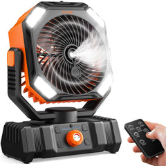 Porikg front view showing fan and power bank benefits