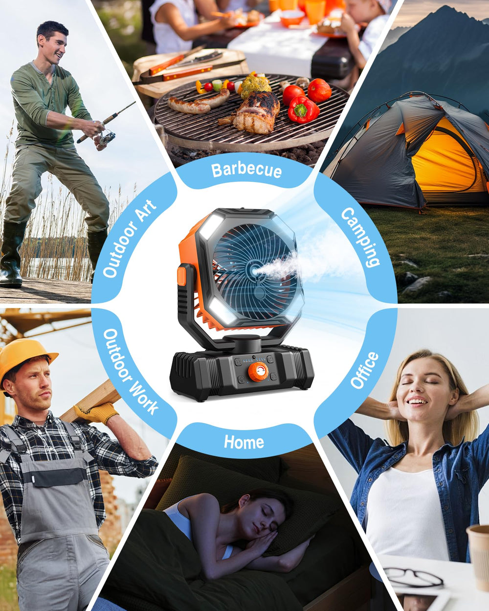 Porikg outdoor camping setup showing durable outdoor cooling benefit
