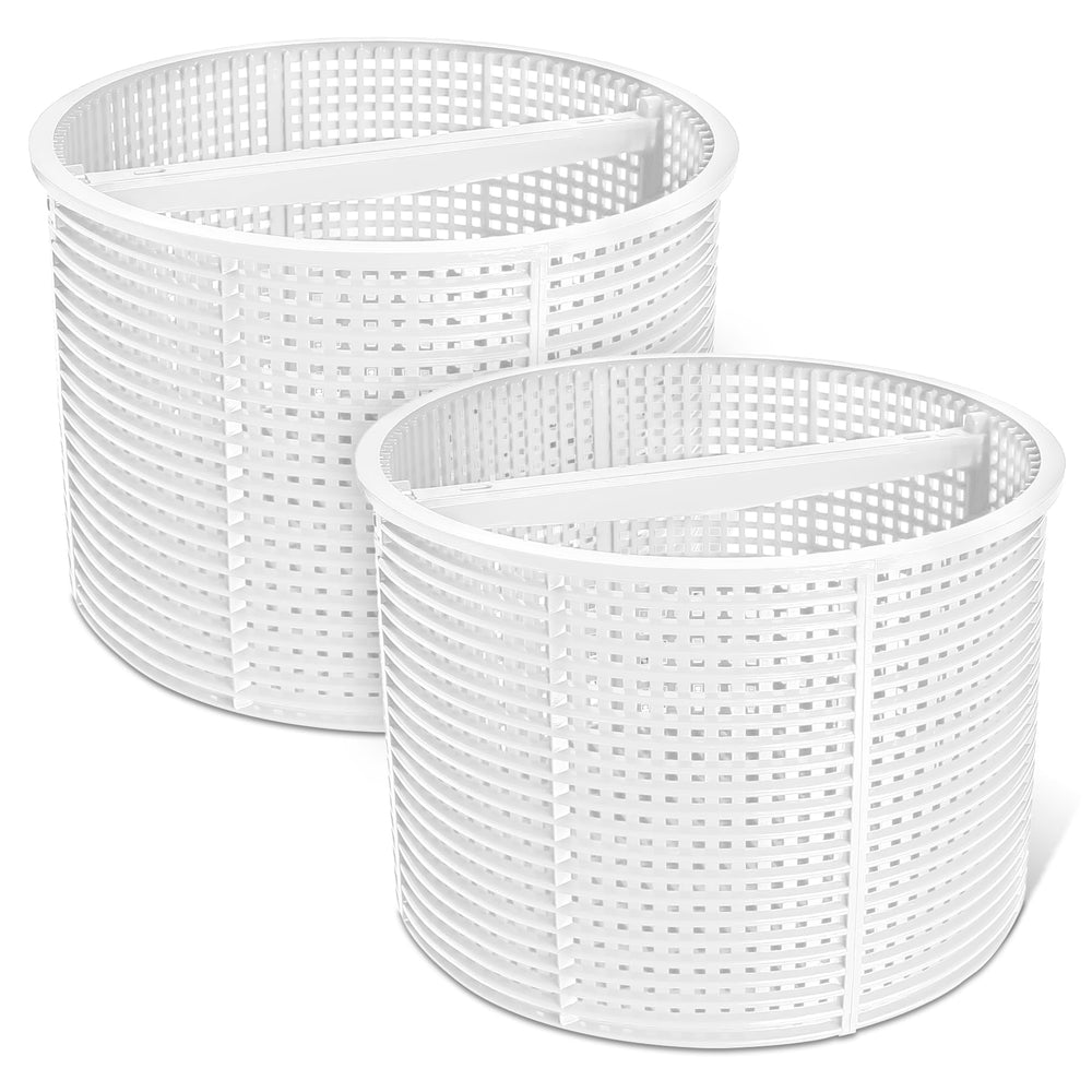 Porscan front view of replacement skimmer basket showing fit benefit