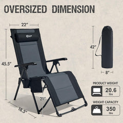 Portal adjustable headrest detail showing customizable neck support benefit
