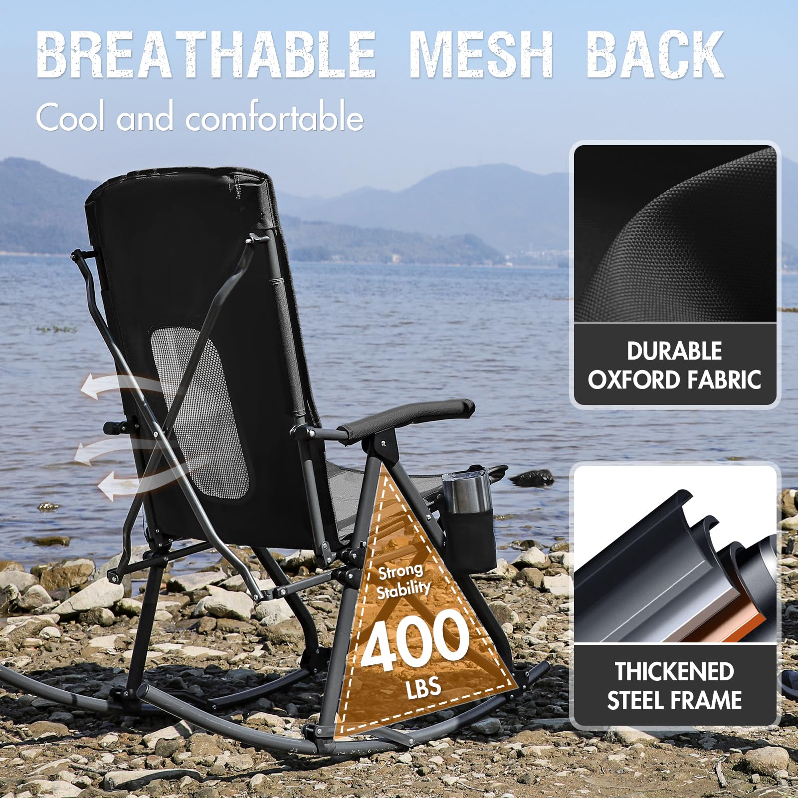 Portal side pocket and cup holder image showing organized storage benefit