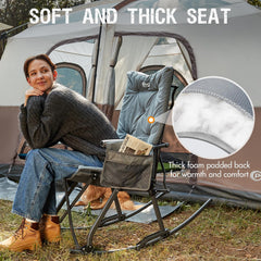 Portal curved base detail showing smooth rocking action and balanced frame