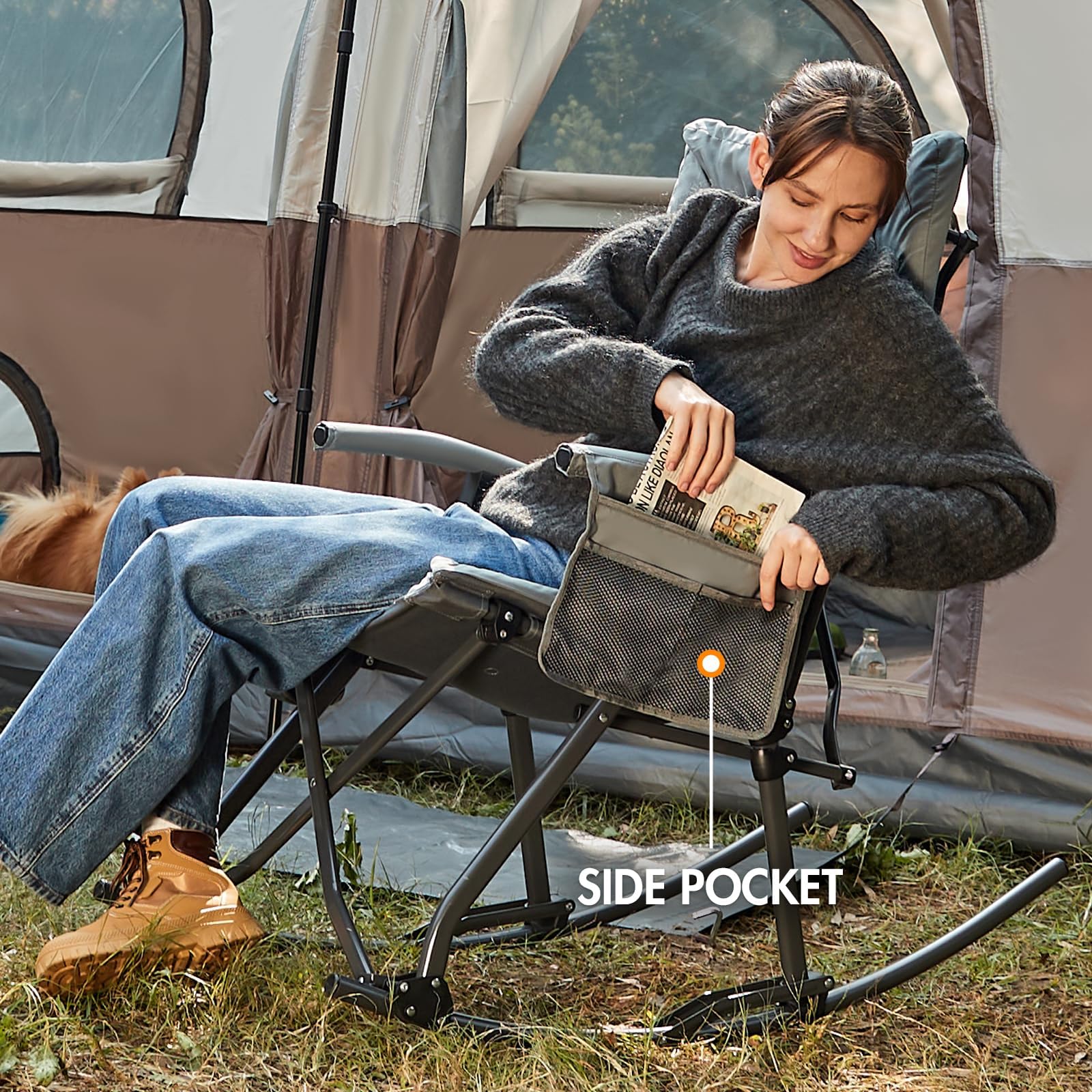 Portal folded chair in carry bag for easy transport and compact storage
