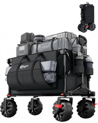 PORTAL folding wagon front view showing sturdy frame and cargo capacity