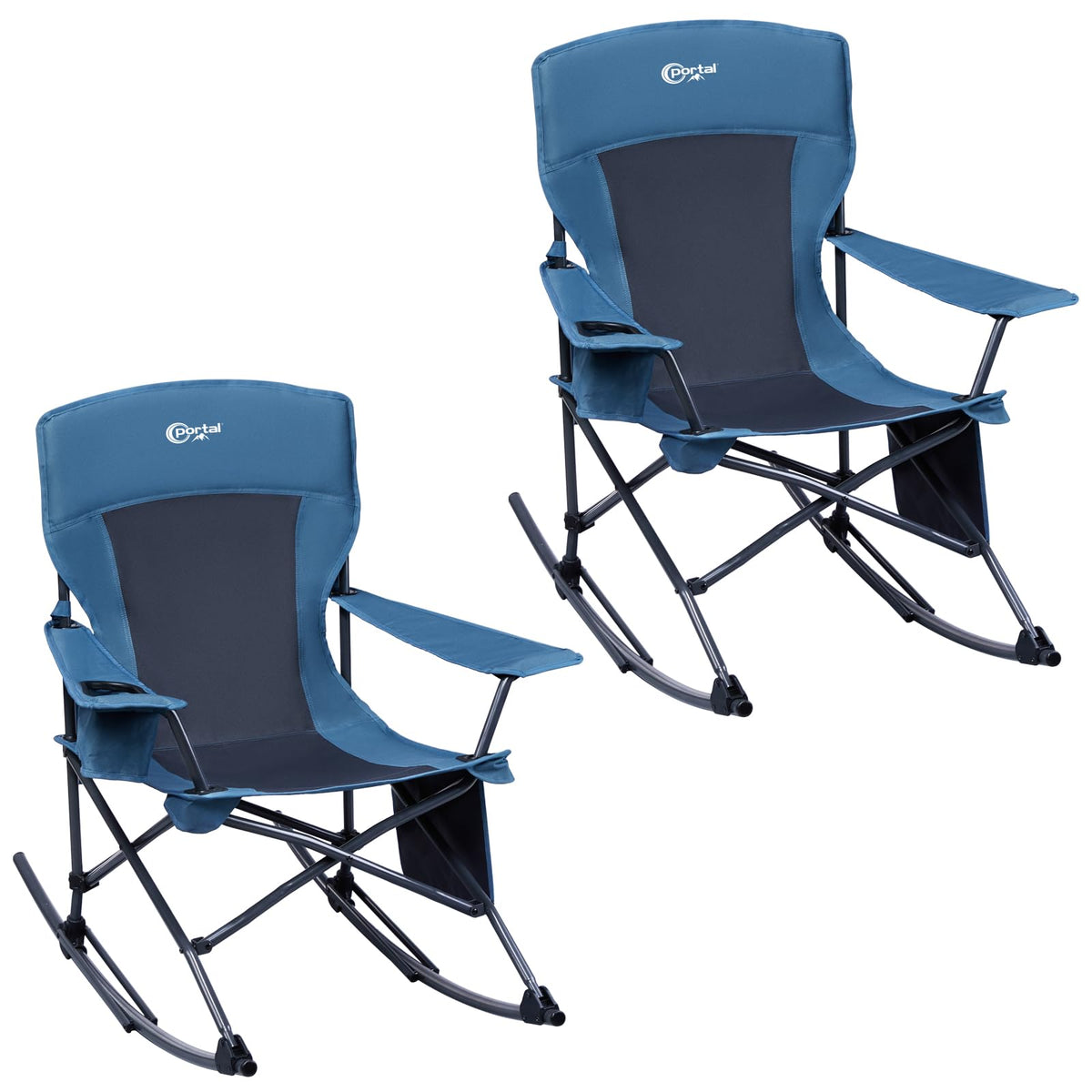 Portal chairs front view showing set of two and easy setup benefit