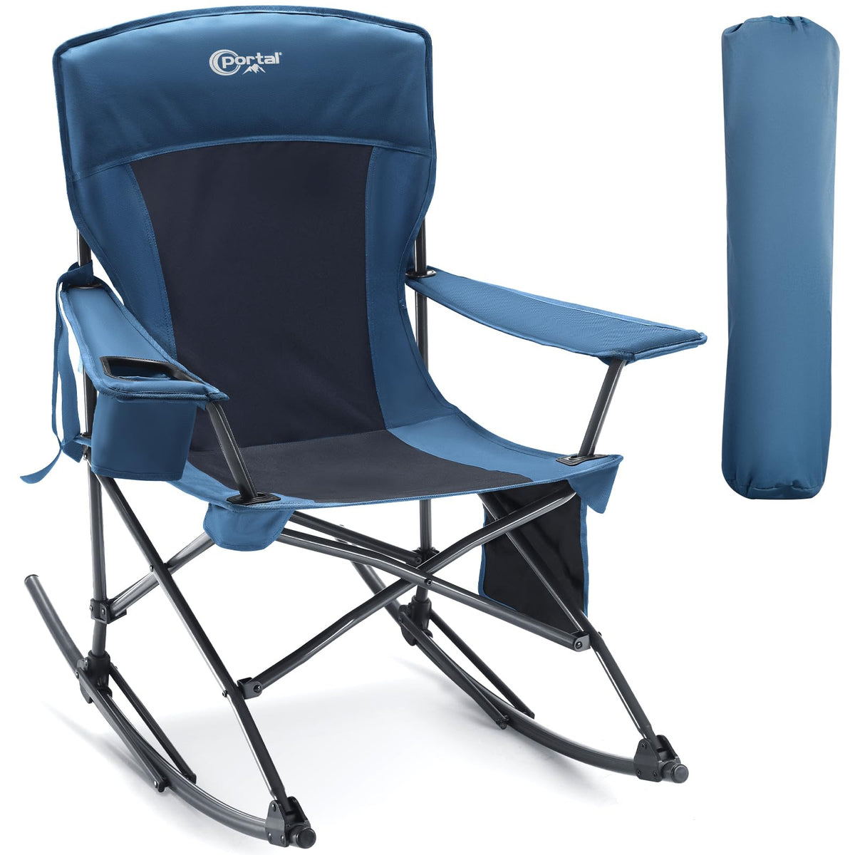 Portal front profile of chair showing sturdy frame and supportive back for comfort
