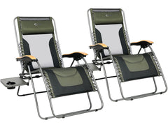 Portal front view showing oversized padded seat and open recline for comfort